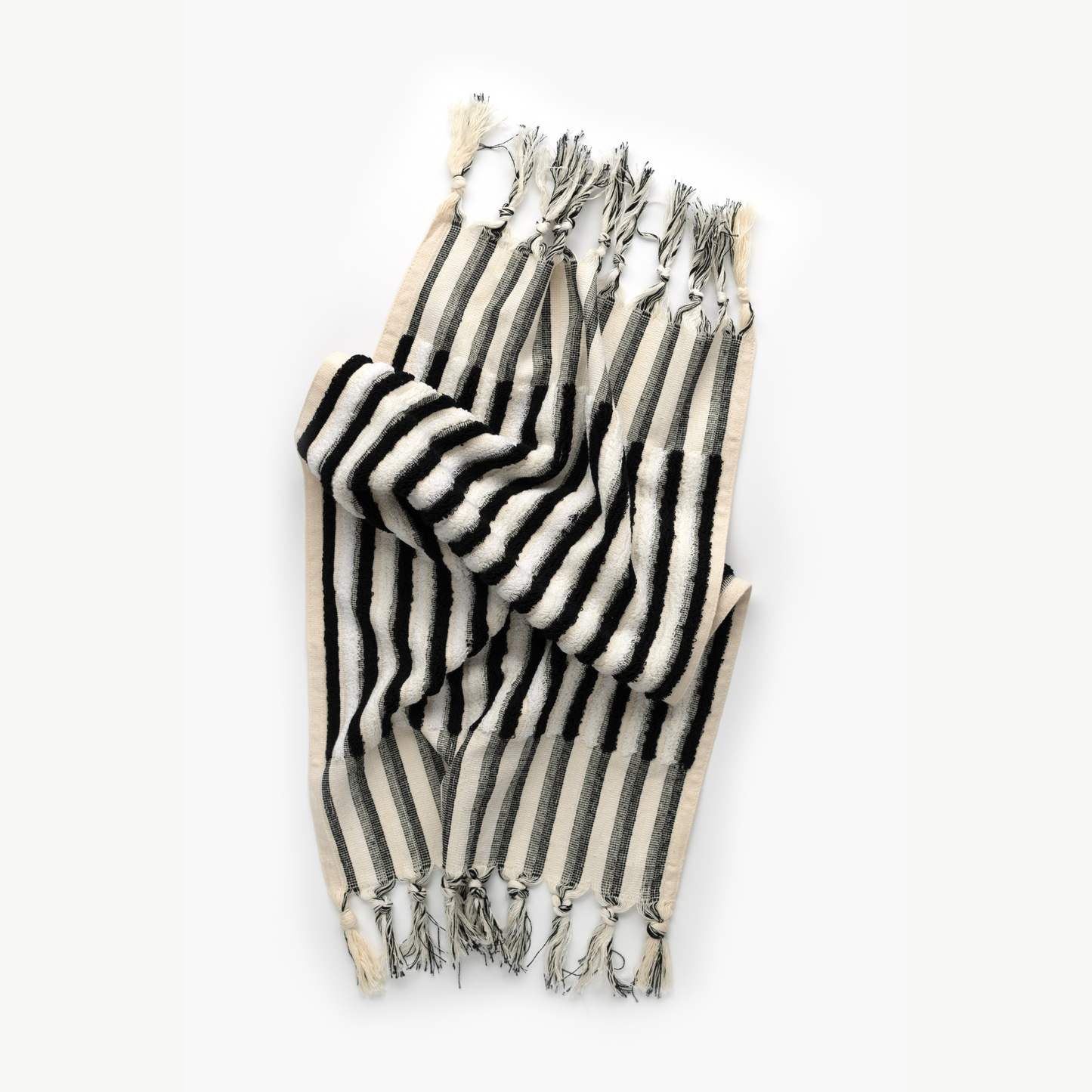 Ink & Cream Stripe Hand Towel