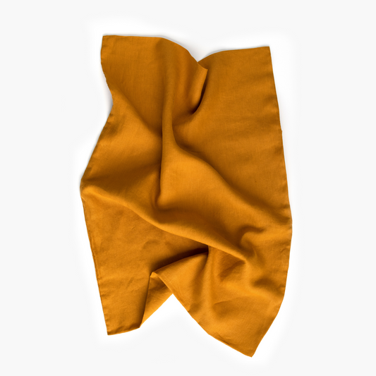 100% Linen Pillowcase Set (of two), Mustard