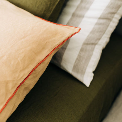 100% Linen Pillowcase Set (of two), Apricot